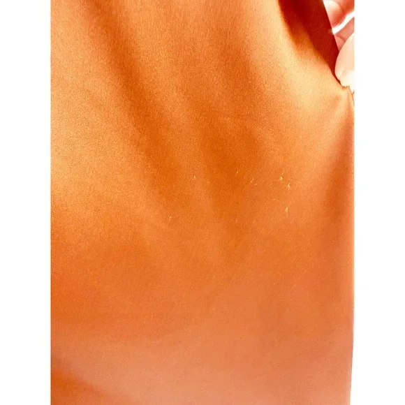 Revelry Skye Satin Cowl Neck Maxi Dress Terracotta Copper Bridesmaid Gown 14 - Picture 9 of 10